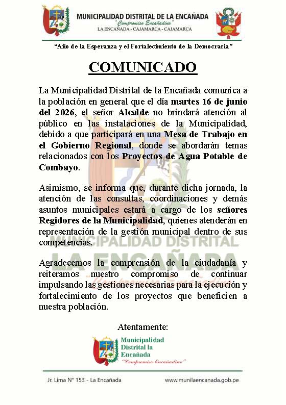comunicado